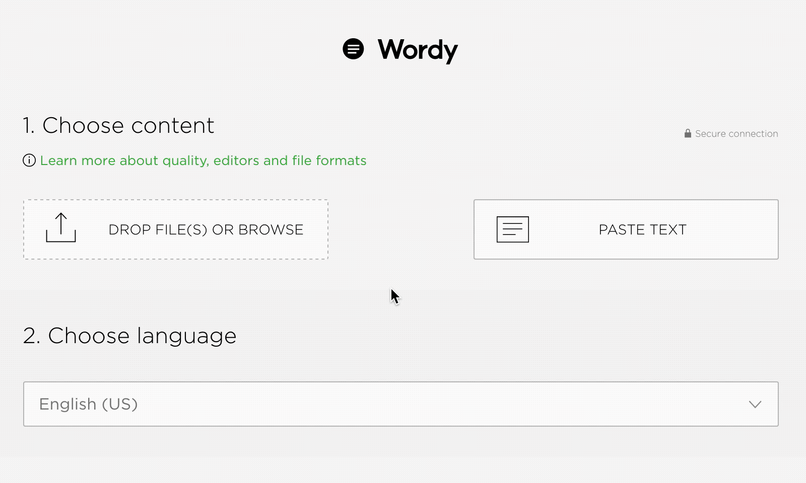 How do I start using Wordy